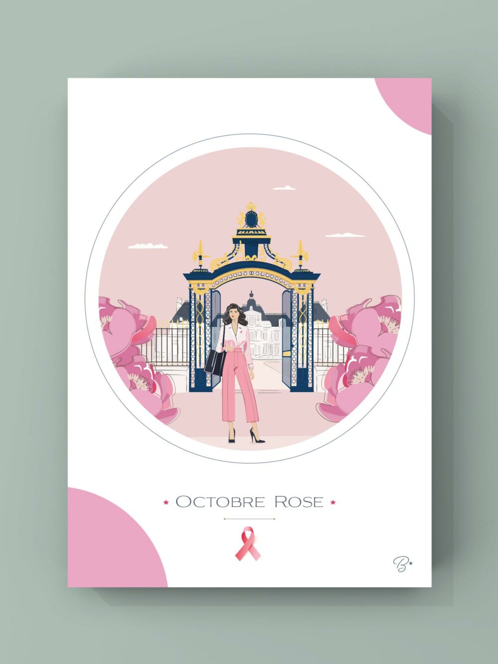 Carte Octobre Rose