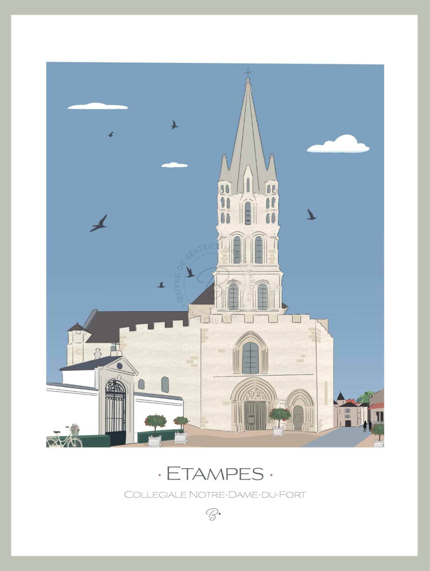 Affiche Collégiale Notre-Dame-du-Fort  |  ETAMPES