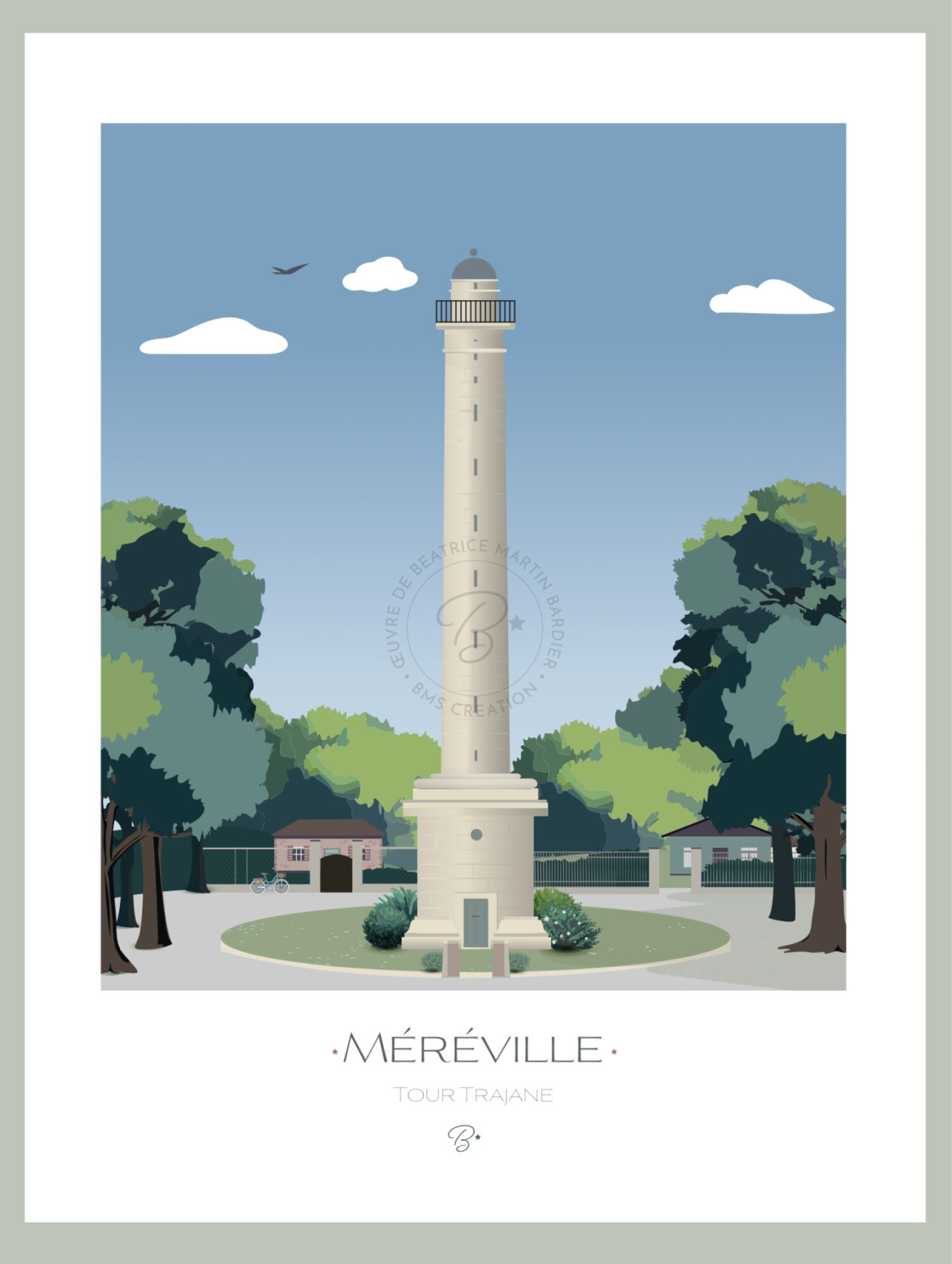 Affiche Tour Trajane |  MEREVILLE