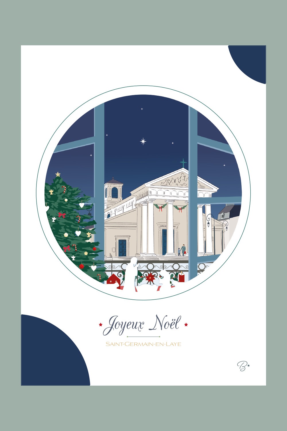 Carte Joyeux Noël | Saint-Germain-en-Laye (Copie)