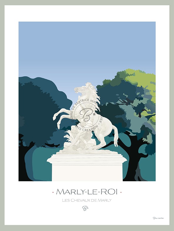 Affiche Les Chevaux de Marly  | MARLY LE ROI