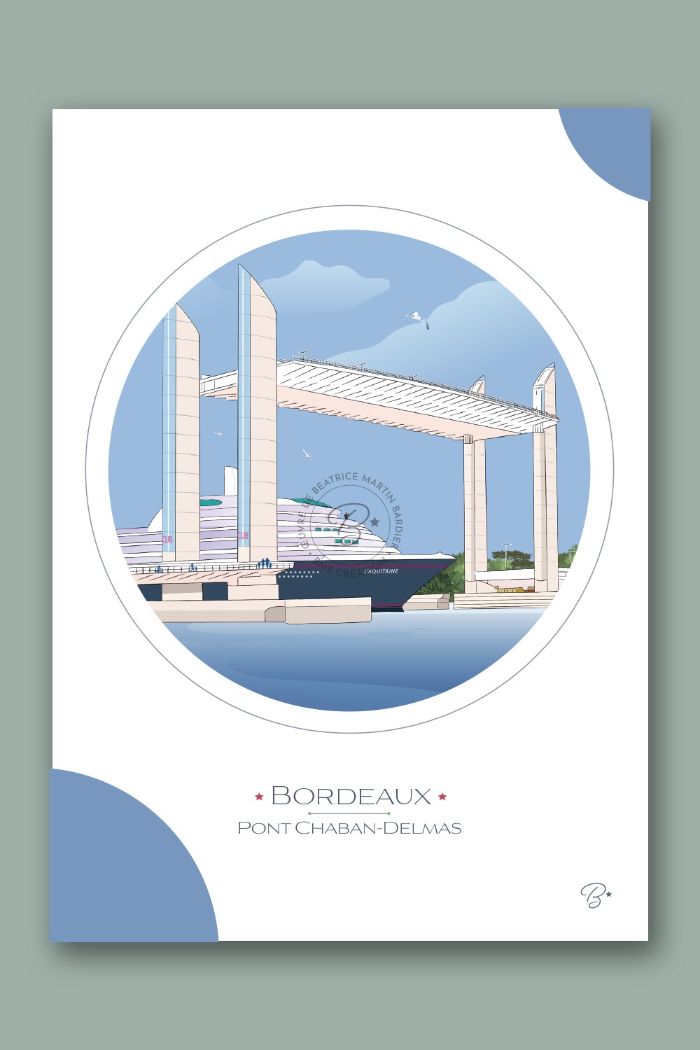 Carte Pont Chaban-Delmas |  BORDEAUX
